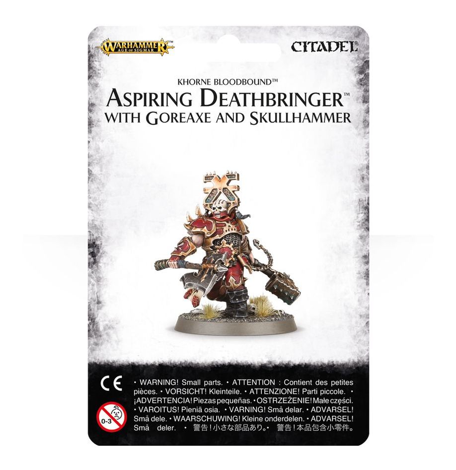 ASPIRING DEATHBRINGER WITH GOREAXE AND SKULLHAMMER