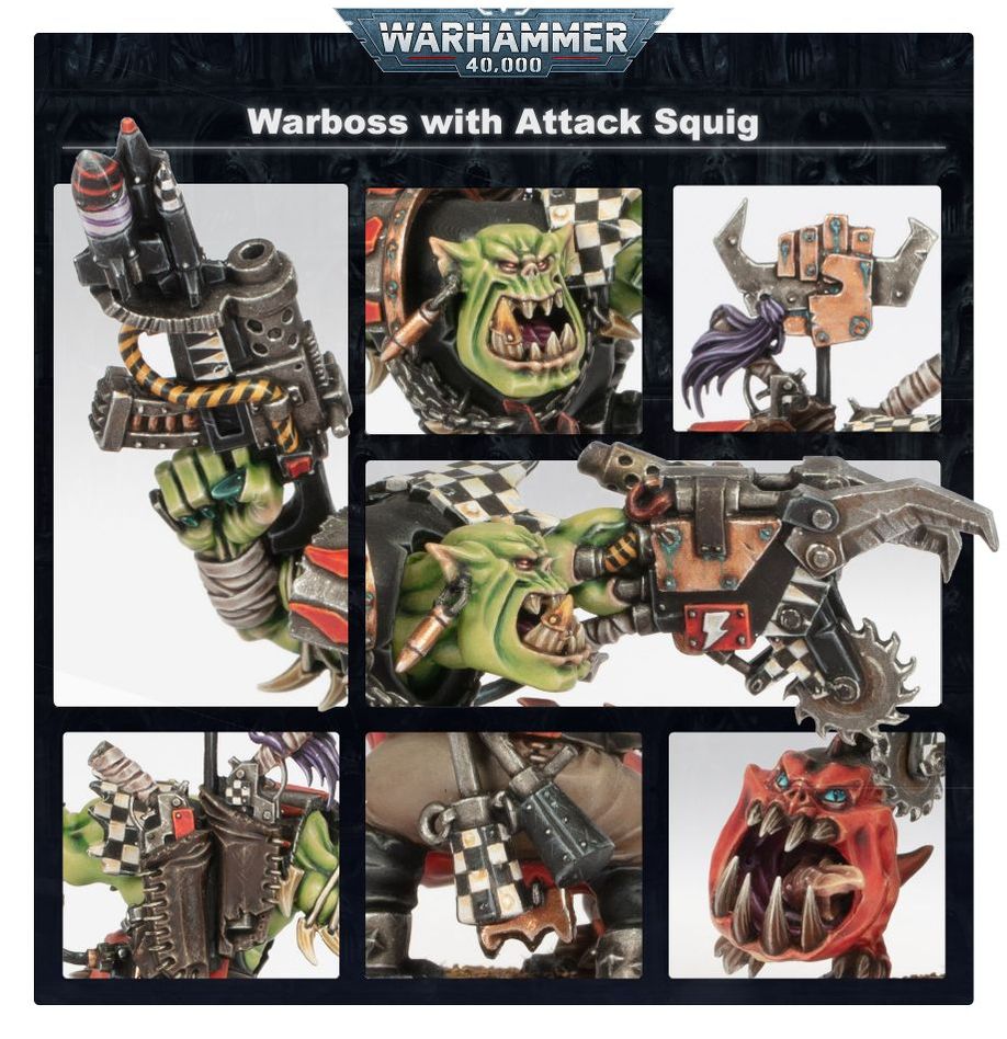 ORK WARBOSS WITH ATTACK SQUIG